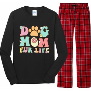 Dog Mom Fur Life Mothers Day For Wife Dogs Long Sleeve Pajama Set