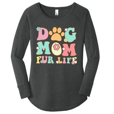 Dog Mom Fur Life Mothers Day For Wife Dogs Women's Perfect Tri Tunic Long Sleeve Shirt