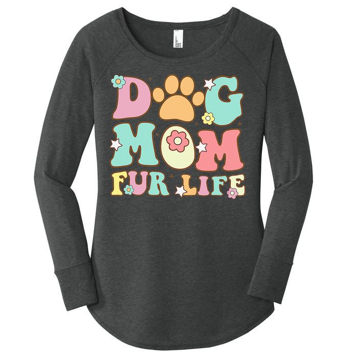 Dog Mom Fur Life Mothers Day For Wife Dogs Women's Perfect Tri Tunic Long Sleeve Shirt