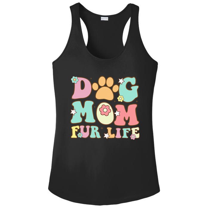 Dog Mom Fur Life Mothers Day For Wife Dogs Ladies PosiCharge Competitor Racerback Tank