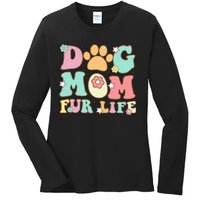 Dog Mom Fur Life Mothers Day For Wife Dogs Ladies Long Sleeve Shirt