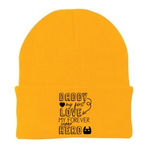 Daddy My First Love My Forever Superhero Cute Knit Cap Winter Beanie