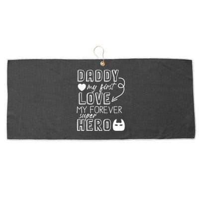 Daddy My First Love My Forever Superhero Cute Large Microfiber Waffle Golf Towel