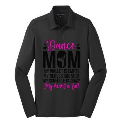 Dance Mom Funny Dancing Mom Of A Dancer Mama Dance Mother Silk Touch Performance Long Sleeve Polo