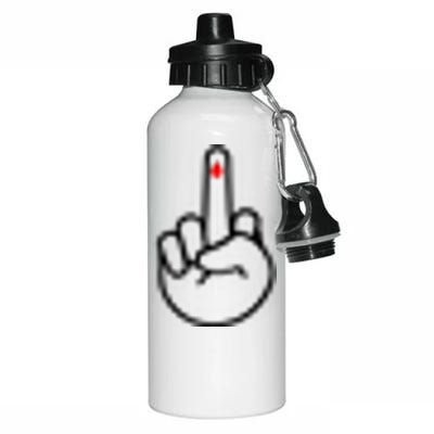 Diabetes Middle Finger Aluminum Water Bottle