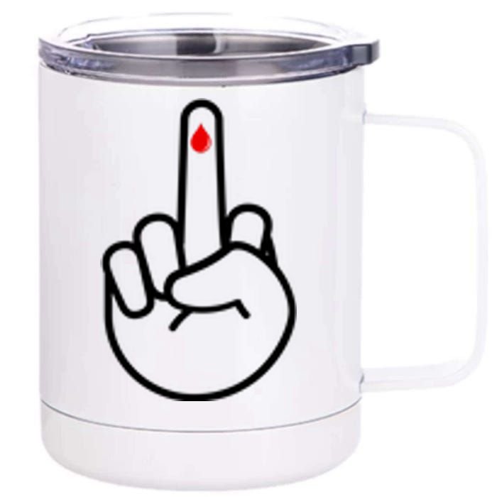 Diabetes Middle Finger 12 oz Stainless Steel Tumbler Cup