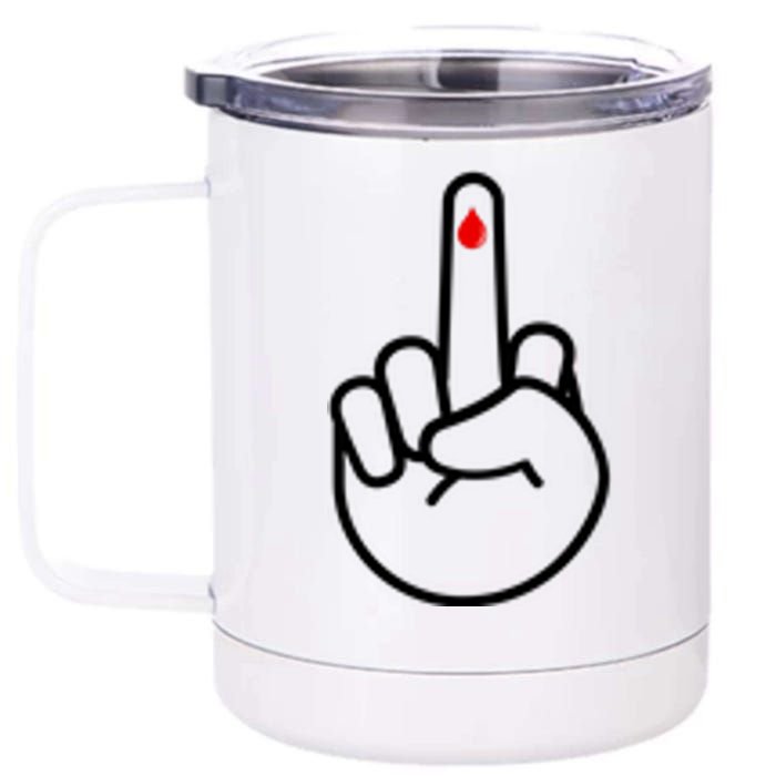 Diabetes Middle Finger 12 oz Stainless Steel Tumbler Cup