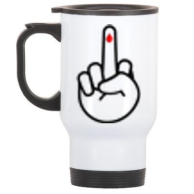 Diabetes Middle Finger Stainless Steel Travel Mug