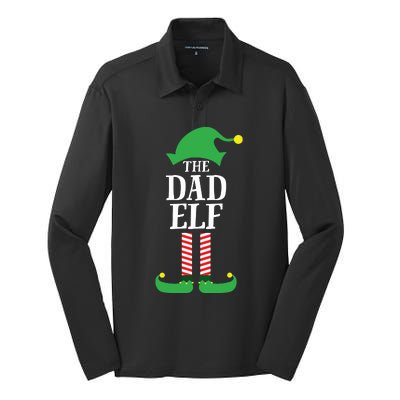 Dad Matching Family Group Christmas Silk Touch Performance Long Sleeve Polo