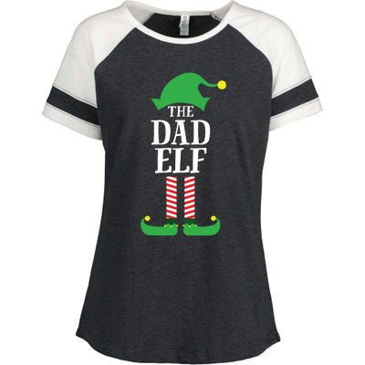 Dad Matching Family Group Christmas Enza Ladies Jersey Colorblock Tee