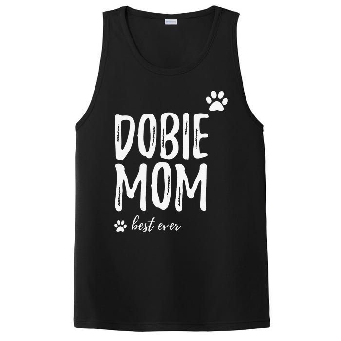 Dobie Mom Funny Gift for Doberman Dog Mom PosiCharge Competitor Tank