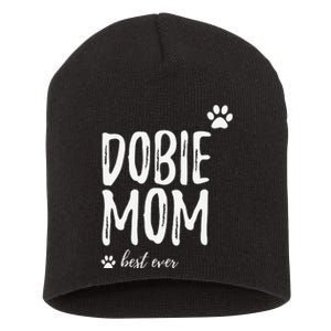 Dobie Mom Funny Gift for Doberman Dog Mom Short Acrylic Beanie