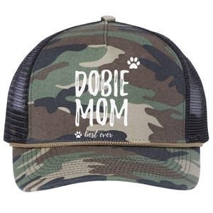 Dobie Mom Funny Gift for Doberman Dog Mom Retro Rope Trucker Hat Cap