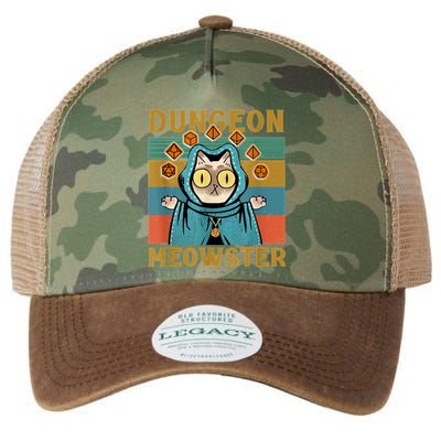 Dungeon Meowster Funny Cat Lover Legacy Tie Dye Trucker Hat