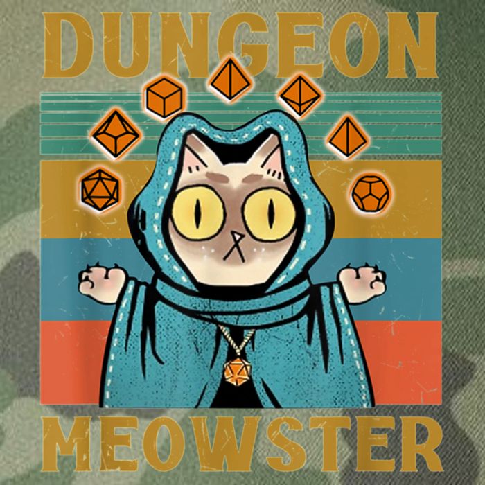 Dungeon Meowster Funny Cat Lover Legacy Tie Dye Trucker Hat