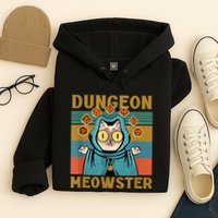 Dungeon Meowster Funny Cat Lover Hoodie