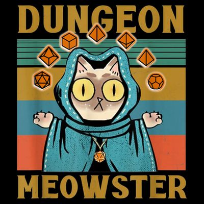Dungeon Meowster Funny Cat Lover T-Shirt