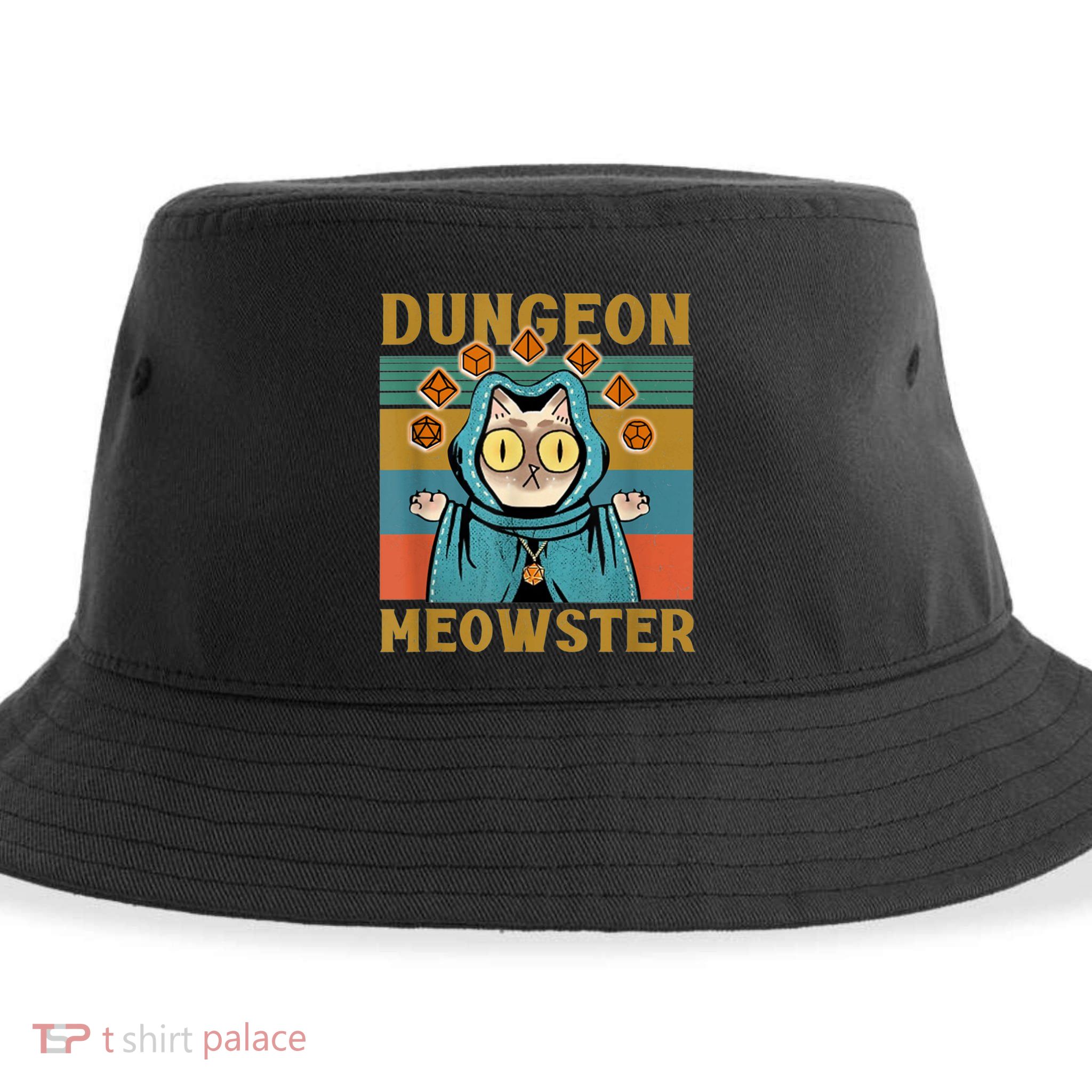 Dungeon Meowster Funny Cat Lover Sustainable Bucket Hat