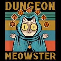 Dungeon Meowster Funny Cat Lover Drawstring Bag