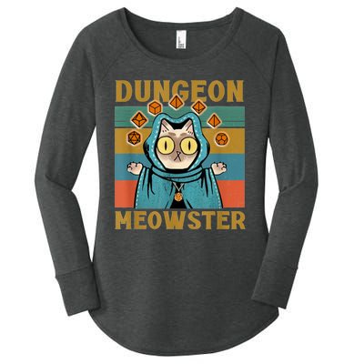 Dungeon Meowster Funny Cat Lover Women's Perfect Tri Tunic Long Sleeve Shirt