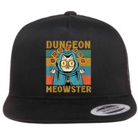 Dungeon Meowster Funny Cat Lover Flatbill Hat