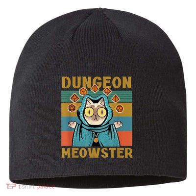 Dungeon Meowster Funny Cat Lover Sustainable Beanie