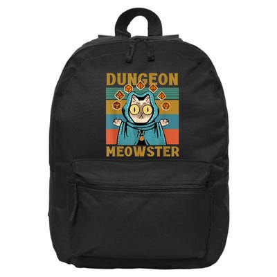 Dungeon Meowster Funny Cat Lover 16 in Basic Backpack