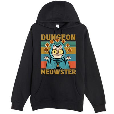 Dungeon Meowster Funny Cat Lover Premium Pullover Hoodie