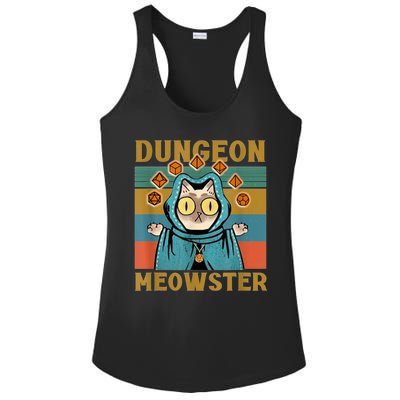 Dungeon Meowster Funny Cat Lover Ladies PosiCharge Competitor Racerback Tank