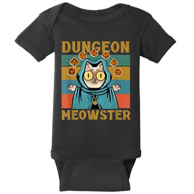 Dungeon Meowster Funny Cat Lover Baby Bodysuit