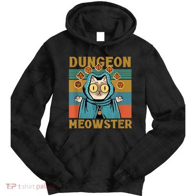 Dungeon Meowster Funny Cat Lover Tie Dye Hoodie
