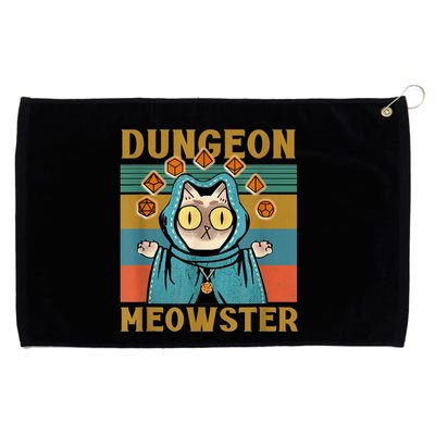 Dungeon Meowster Funny Cat Lover Grommeted Golf Towel