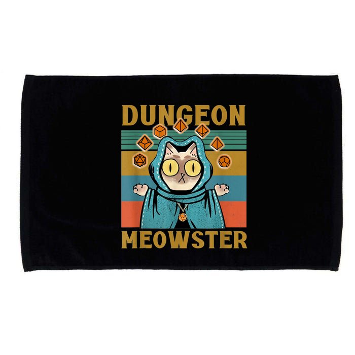 Dungeon Meowster Funny Cat Lover Microfiber Hand Towel