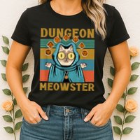 Dungeon Meowster Funny Cat Lover Womens T-Shirt