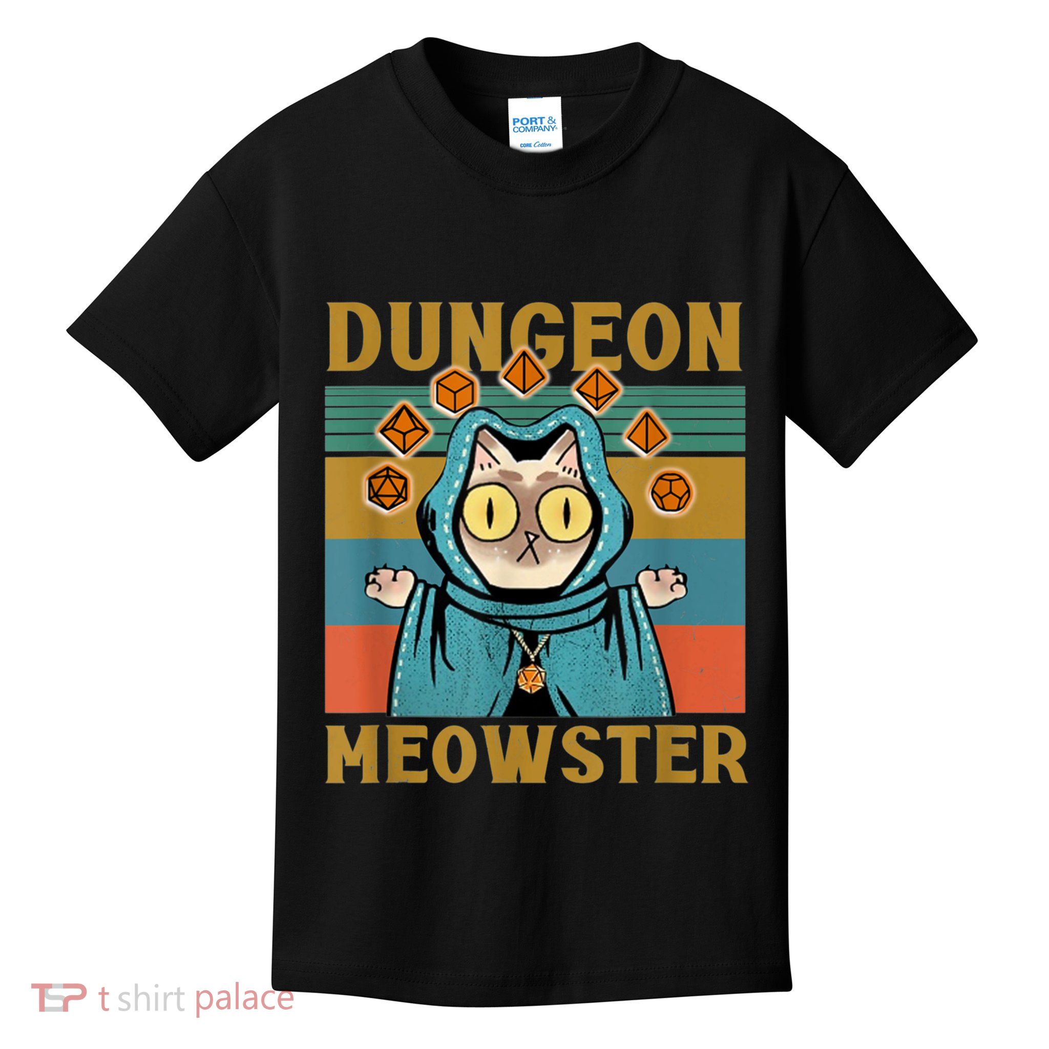 Dungeon Meowster Funny Cat Lover Kids T-Shirt