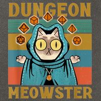 Dungeon Meowster Funny Cat Lover Cotton Canvas Backpack