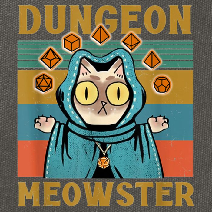 Dungeon Meowster Funny Cat Lover Cotton Canvas Backpack