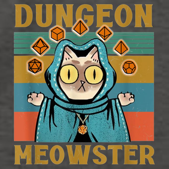Dungeon Meowster Funny Cat Lover Vector Backpack