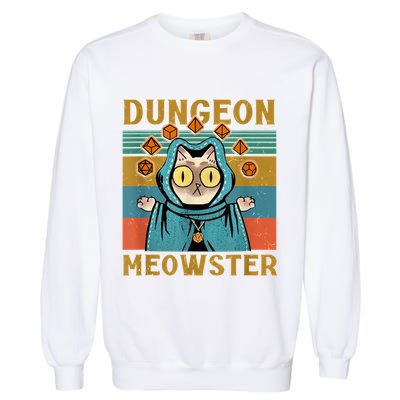 Dungeon Meowster Funny Cat Lover Garment-Dyed Sweatshirt