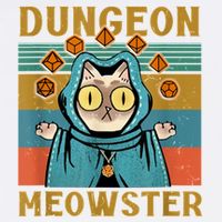 Dungeon Meowster Funny Cat Lover Garment-Dyed Sweatshirt
