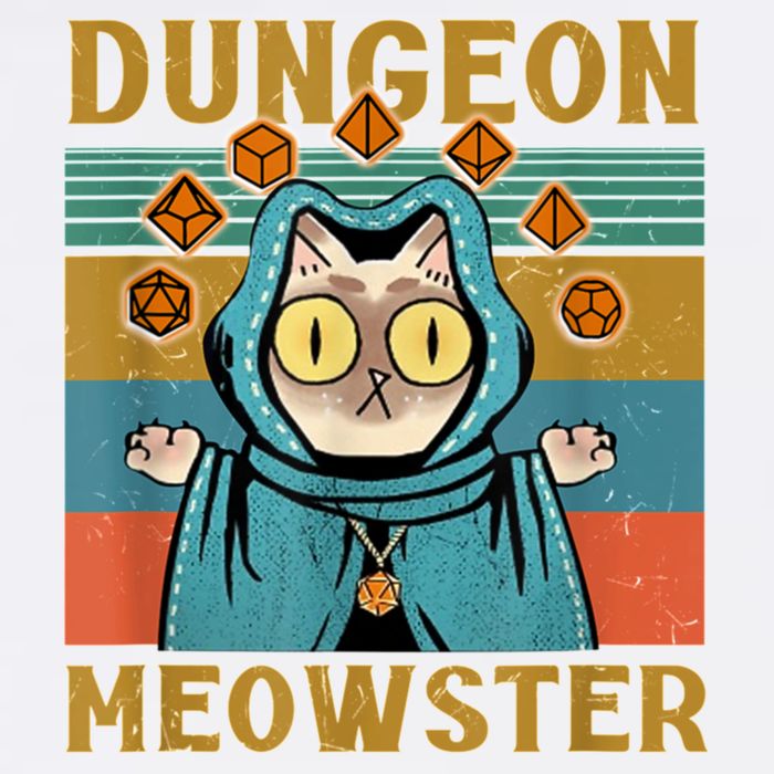 Dungeon Meowster Funny Cat Lover Garment-Dyed Sweatshirt