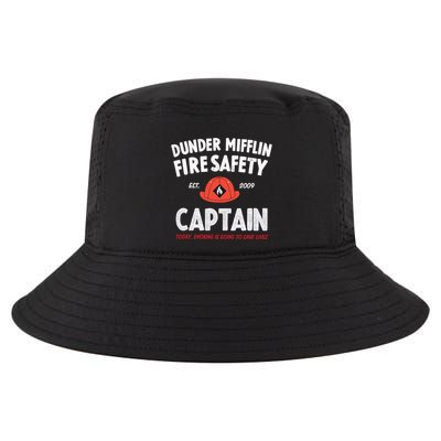 Dunder Mifflin Fire Safety Captain Est.2009 Today Smoking Is Going To Save Lives Cool Comfort Performance Bucket Hat