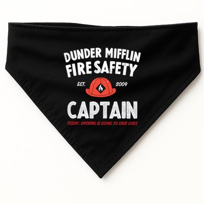 Dunder Mifflin Fire Safety Captain Est.2009 Today Smoking Is Going To Save Lives USA-Made Doggie Bandana