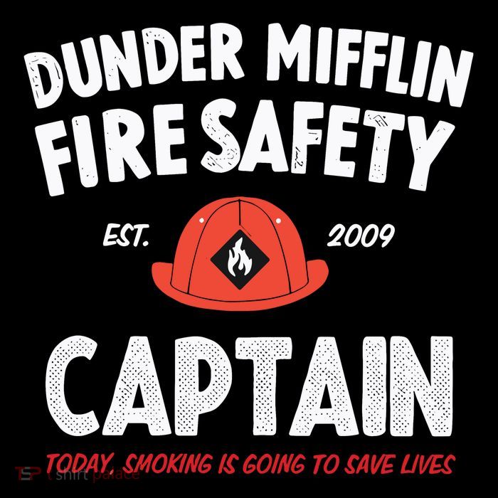 Dunder Mifflin Fire Safety Captain Est.2009 Today Smoking Is Going To Save Lives Drawstring Bag