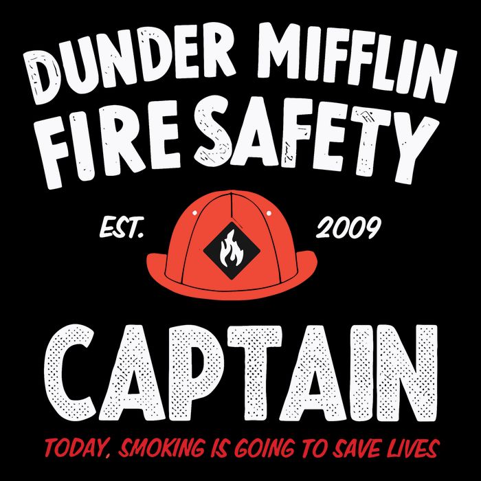 Dunder Mifflin Fire Safety Captain Est.2009 Today Smoking Is Going To Save Lives 16 in Basic Backpack