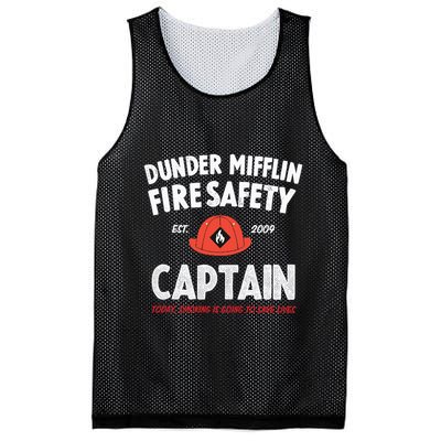Dunder Mifflin Fire Safety Captain Est.2009 Today Smoking Is Going To Save Lives Mesh Reversible Basketball Jersey Tank