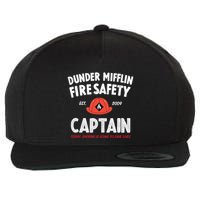 Dunder Mifflin Fire Safety Captain Est.2009 Today Smoking Is Going To Save Lives Wool Snapback Cap