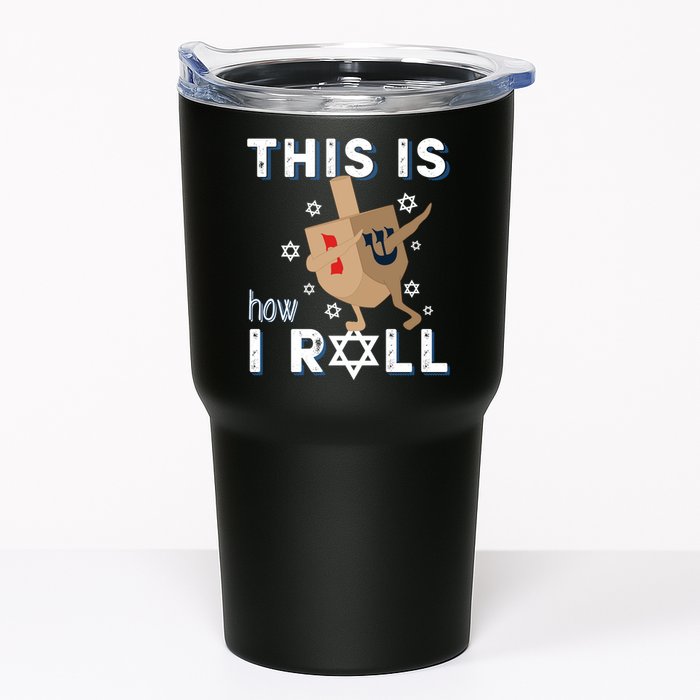 Dreidel Menorah Funny Hanukkah Gift This Is How I Roll Tumbler