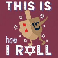 Dreidel Menorah Funny Hanukkah Gift This Is How I Roll 16oz Travel Tumbler