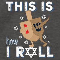 Dreidel Menorah Funny Hanukkah Gift This Is How I Roll Vector Backpack